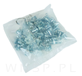 Nakrętka pazurkowa M6 x 15 mm, kłowa stalowa 100 sztuk kotwa wbijana do drewna - 6