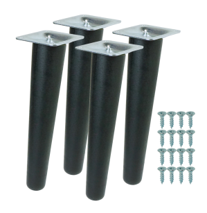 4x Noga bukowa skośna UNIQ 20 CM z blachą montażową