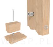 M6 X 12 mm- Mufa wkręcana do drewna - 7