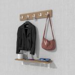 Haczyk 2 ramienny wieszak przykręcany, biały - 3