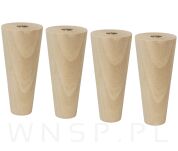 Noga bukowa prosta, stożek 6 cm, surowa - 6