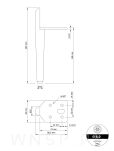 Noga stalowa PIN 15 CM, z blachą montażową, złota - 2