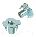 Nakrętka pazurkowa M6 x 12 mm, kłowa stalowa 100 sztuk kotwa wbijana do drewna - 4