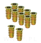 M6 X 20 mm - Nakrętka mufa do drewna typ DC - 7