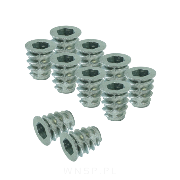 M6 X 13 mm - Nakrętka mufa do drewna typ DC