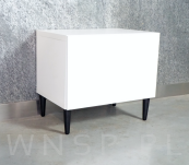 Noga bukowa prosta UNIQ 25 cm z blachą montażową, czarna - 6