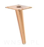 Noga stalowa skośna stożek 18 CM, z blachą montażową, miedź - 4
