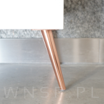 Noga stalowa skośna stożek 18 CM, z blachą montażową, miedź - 5