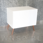 Noga stalowa skośna stożek 18 CM, z blachą montażową, miedź - 7