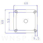 Nóżka bukowa surowa 20 cm, walcowa 60 mm z blachą - 6