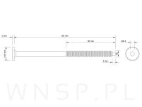 M6 X 100 mm metryczny z wprowadzeniem, SW-4 - 2