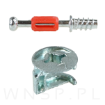 Złącze meblowe połączenie mimośrodowe 100 kpl. zaczep 28 mm, komplet złącza do mebli - 7