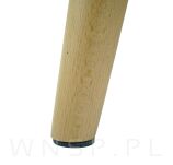 Noga bukowa skośna, stożek 20 cm, lakier ze szpilką M8 x 25 mm - 11