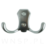 Haczyk 2 ramienny wieszak przykręcany, mat chrom - 5