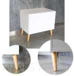 4x Noga dębowa skośna UNIQ 35 CM z blachą montażową - 3