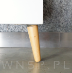 4x Noga dębowa skośna UNIQ 35 CM z blachą montażową - 5