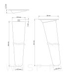 4x Noga dębowa skośna UNIQ 35 CM z blachą montażową - 2