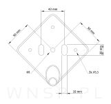 Noga meblowa szpilka 15 cm czarny mat - 5