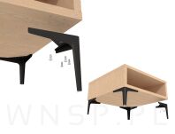 Noga meblowa szpilka 15 cm czarny mat - 8