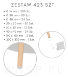 Zestaw filców 423 szt. białe - 5