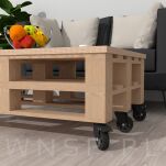 Zestaw kółek Ø 100 mm, gumowane czarne bez hamulca z podstawą w kolorze czarnym - 5