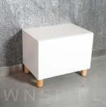 Nóżka bukowa lakierowana 10 cm, walcowa 60 mm z blachą - 12