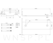 Nowoczesny wspornik do półki meblowej T 200 mm - 2