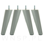 Zestaw nóżki skośne 15 CM, szary mat, ze szpilką M8 X 25 MM + Blachy - 8