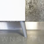 Zestaw nóżki skośne 15 CM, szary mat, ze szpilką M8 X 25 MM + Blachy - 13