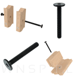 M6 X 45 mm metryczny na imbus 4 mm, czarny - 6
