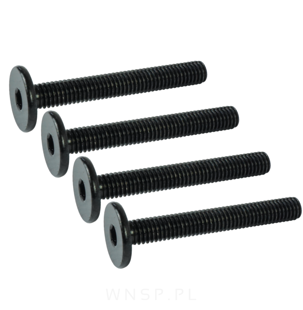 M6 X 45 mm metryczny na imbus 4 mm, czarny