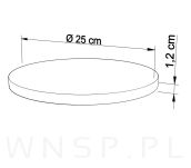 Podkład pod tort Ø 25 cm okrągły, dekoracja na urodziny gruby sztywny biały - 2