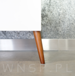 Zestaw nóżki skośne 10 CM, orzech, ze szpilką M8 X 25 MM + Blachy - 12