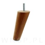 Zestaw nóżki skośne 10 CM, orzech, ze szpilką M8 X 25 MM + Blachy - 11