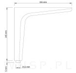 Noga meblowa szpilka typ V 15 cm stal szczotkowana - 3