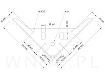 Noga meblowa szpilka typ V 15 cm stal szczotkowana - 5