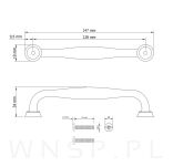 Uchwyt meblowy Briescia 128 mm czarny - 2