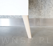 Zestaw nóżki skośne 45 CM, surowe, ze szpilką M8 X 25 MM + Blachy - 11