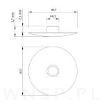 Zaślepka do mimośrodu Ø 15 mm - kość słoniowa - 2