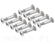 100 x Złącze meblowe śrubowe Ø 8 mm M6 (30 - 40 MM) do szafek, płyt meblowych - 3