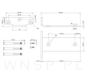Nowoczesny wspornik do półki meblowej loft T 150 mm - 3