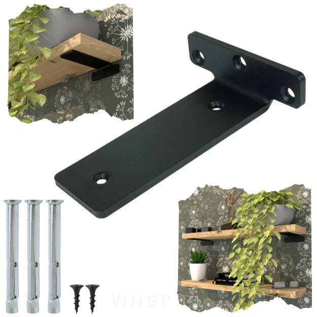 Nowoczesny wspornik do półki meblowej loft T 145 mm