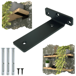 Nowoczesny wspornik do półki meblowej loft T 145 mm