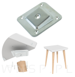 Kątownik do nogi ukośnej 100 sztuk, 66 X 58 mm z gwintem M8 - 6
