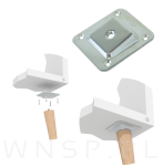 Kątownik do nogi ukośnej 100 sztuk, 66 X 58 mm z gwintem M8 - 3