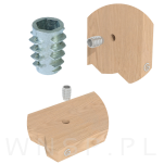 Nakrętka M6 X 15 mm - mufa do drewna typ NC - 5
