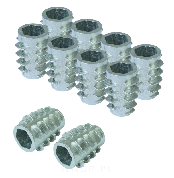 Nakrętka M6 X 15 mm - mufa do drewna typ NC