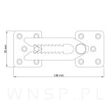 Złącze do mebli tapicerowanych 13,5 cm, krokodyl - 4