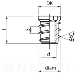 M6 X 12 mm - Mufa wkręcana - 3