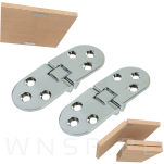 Zawias maszynowy do stołów 6 otworowy, 79 x 30 mm nikiel - 4